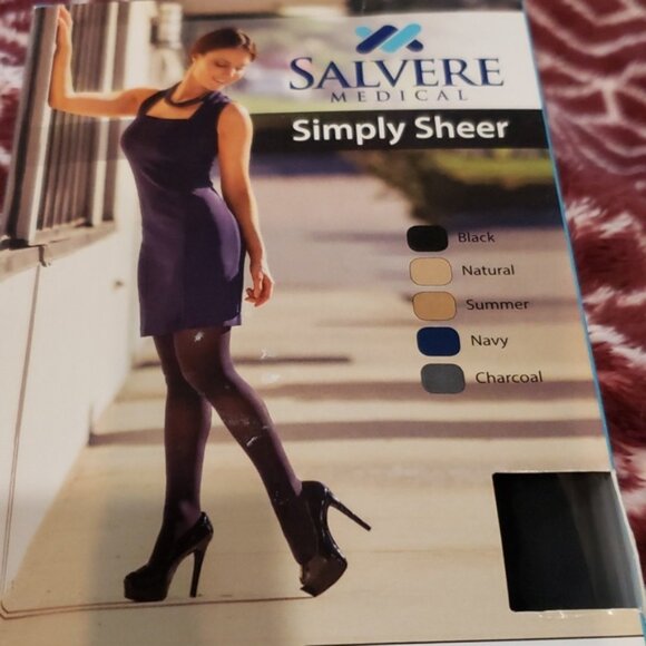 Salvere Medical Simply Sheer Pantyhose 15-20 Compression Stocking Size M… - Picture 2 of 7